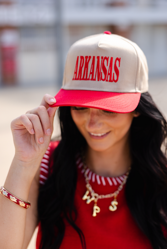 Arkansas Vintage Hat Red/Khaki