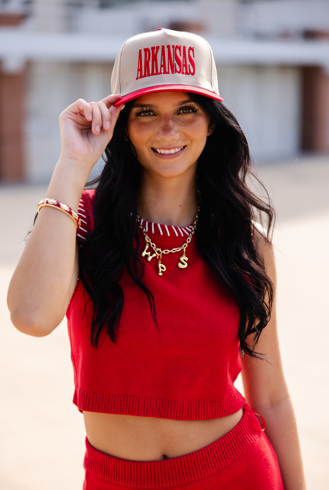 Arkansas Vintage Hat Red/Khaki