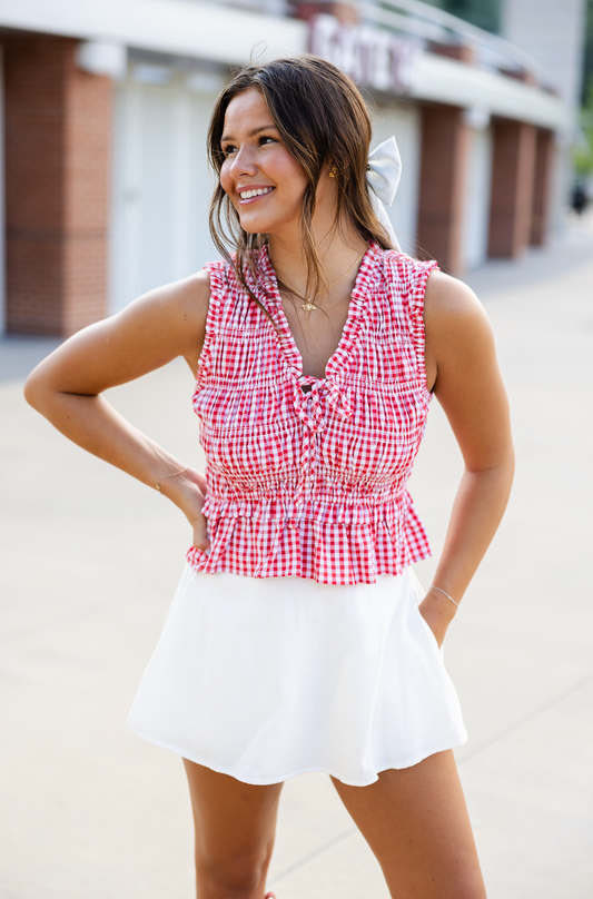 Tia White Denim Skirt