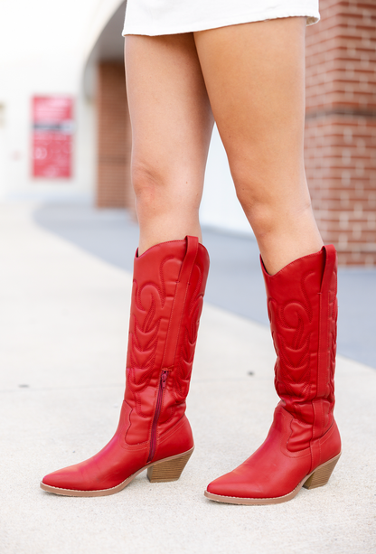 Matisse Dixie Red Boots - Clothe Boutique