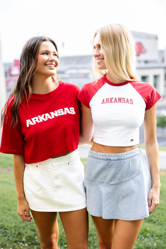 Arkansas Cropped Track Tee