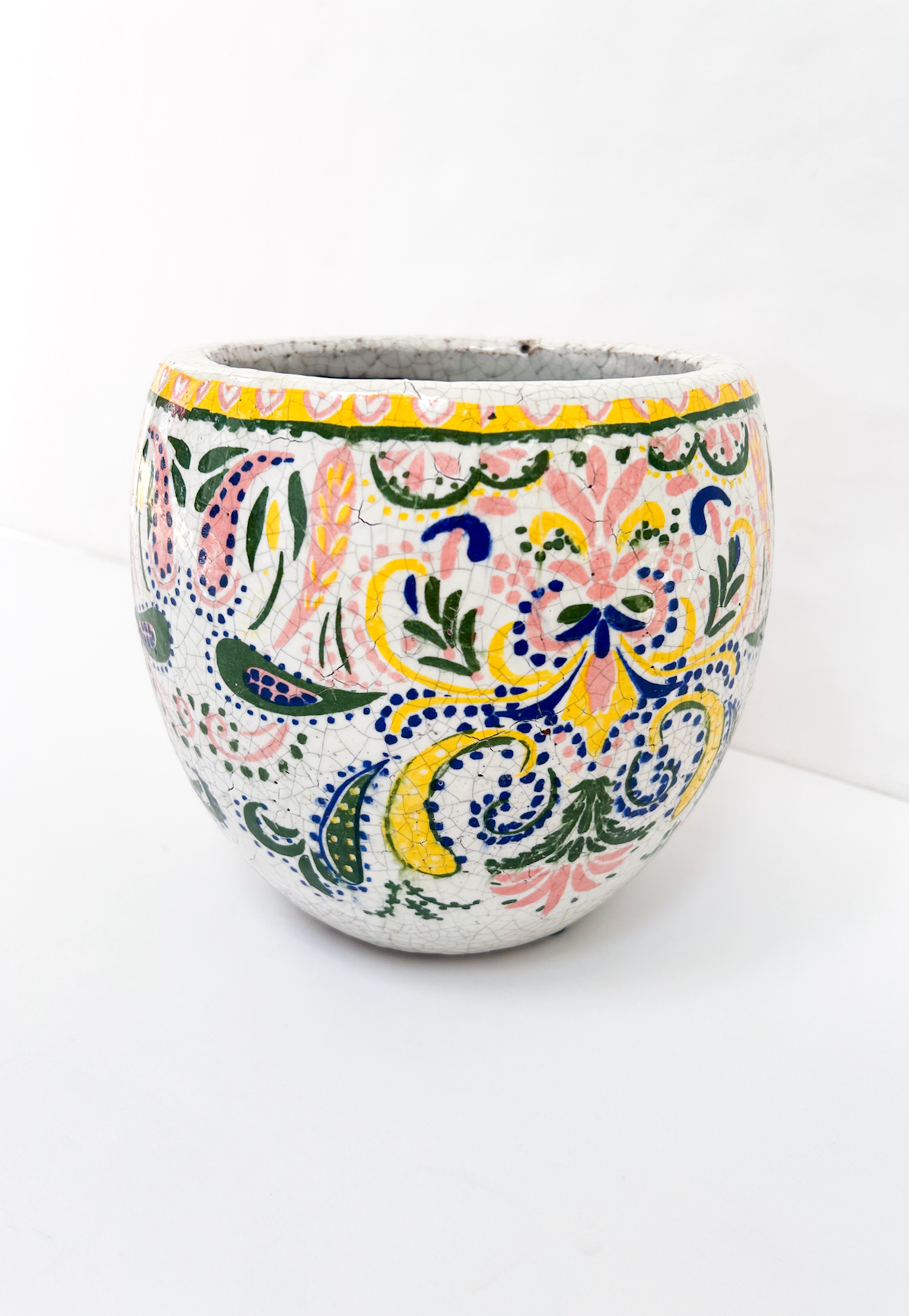 Multi Color Floral Planter Large