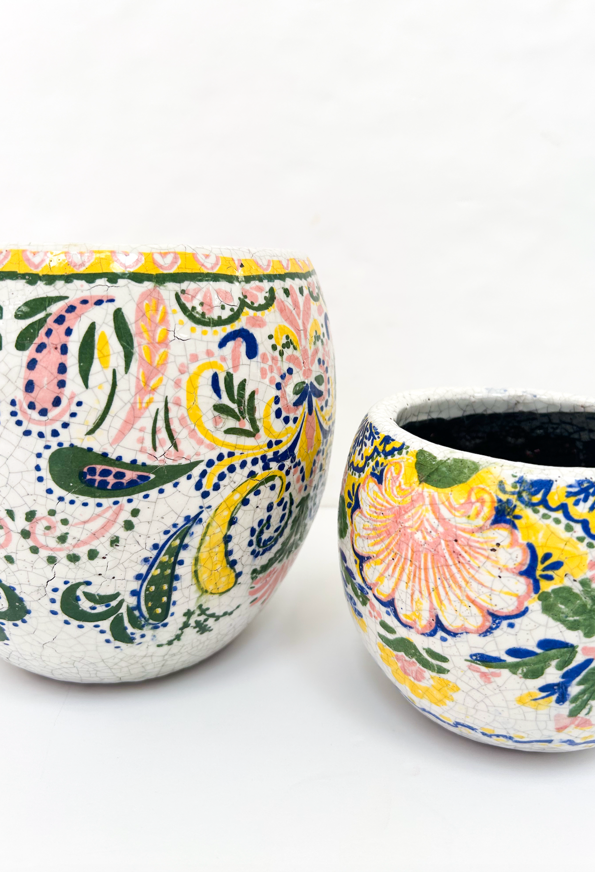 Multi Color Floral Planter Large