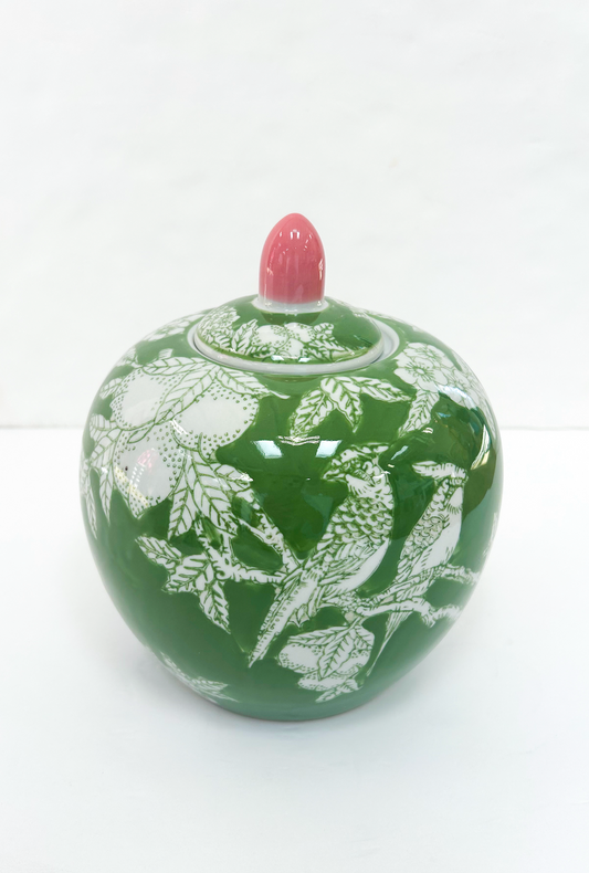 Stoneware Jar Green