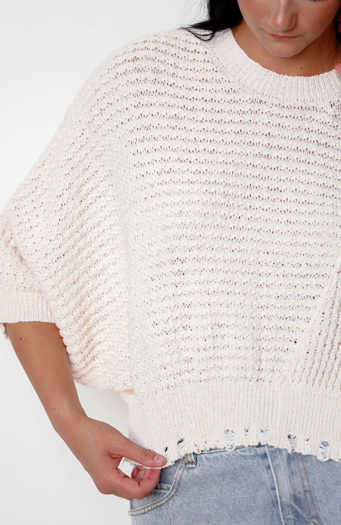 Cheyenne Ivory Knit Top