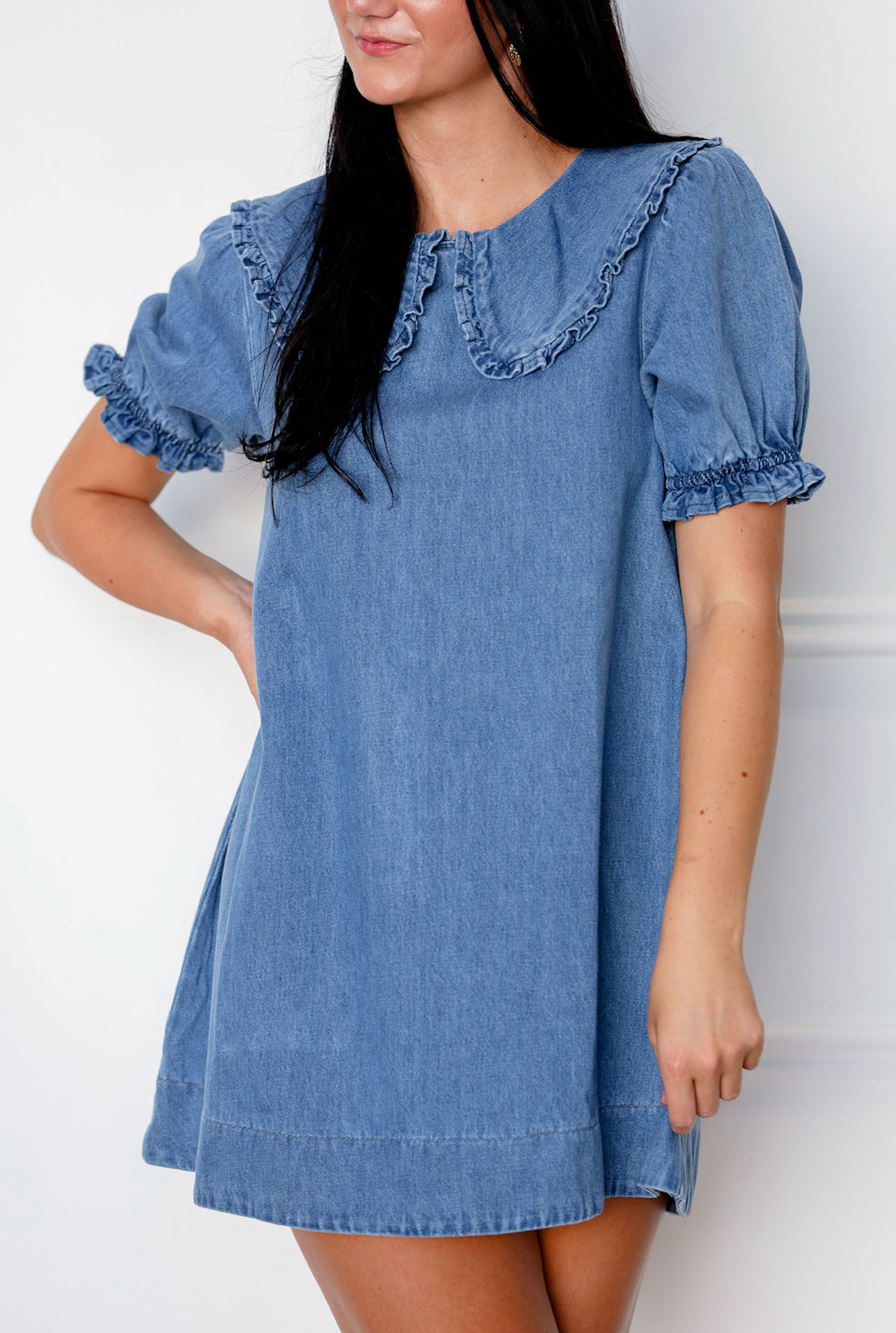 Big Collar Denim Dress
