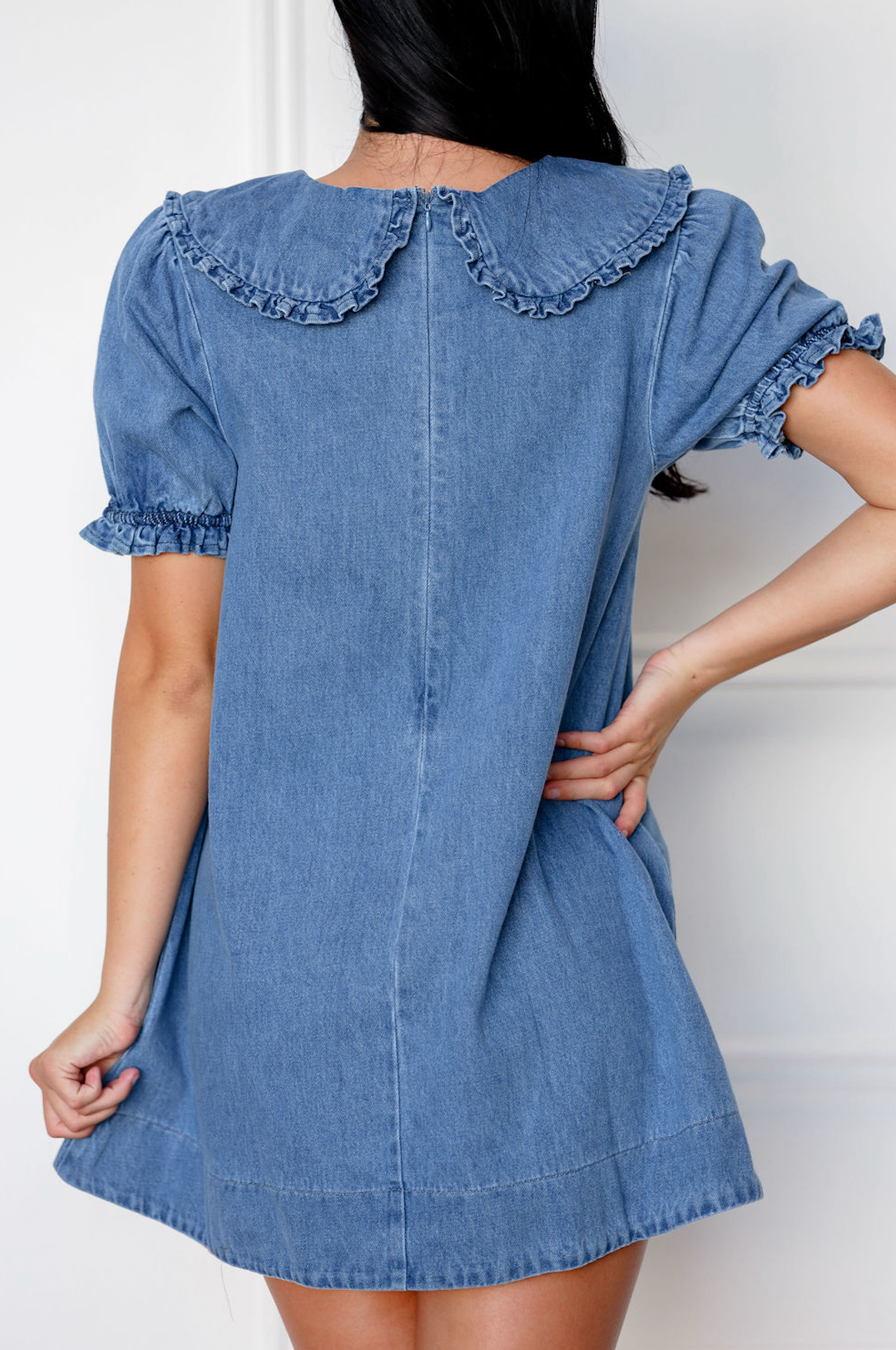 Big Collar Denim Dress