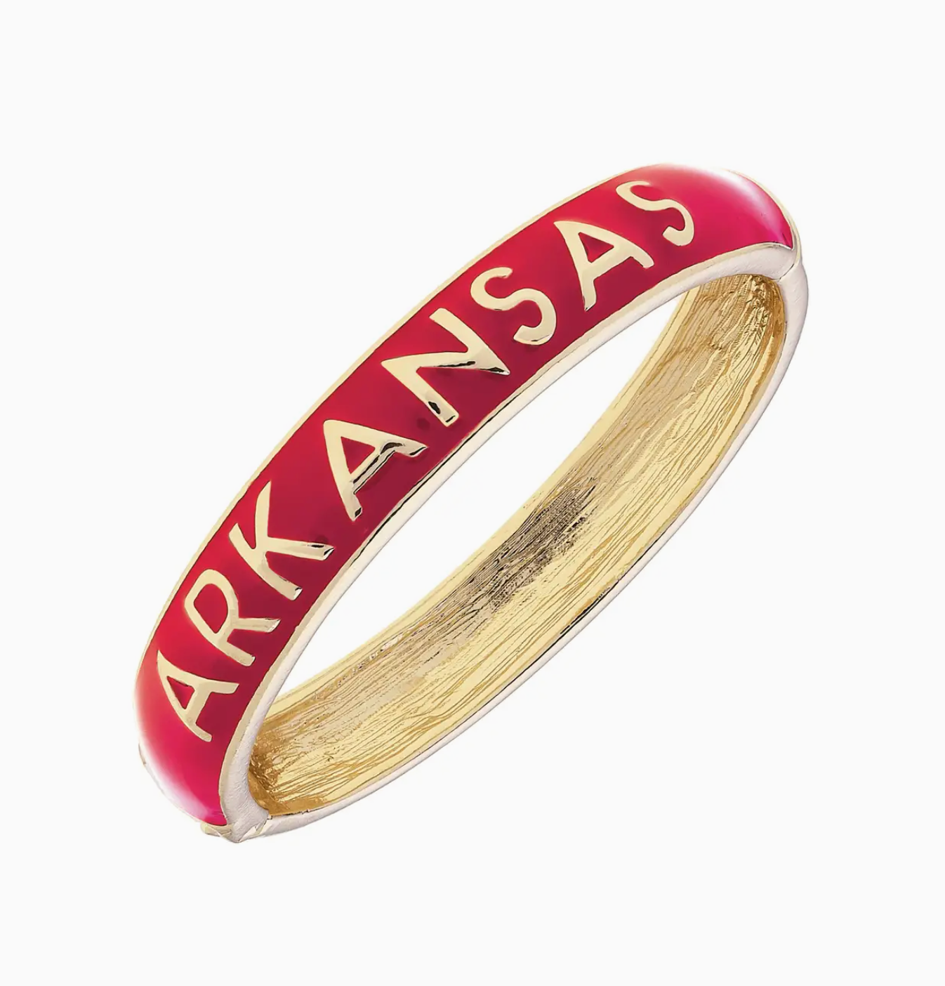 Arkansas Enamel Hinge Bangle Red