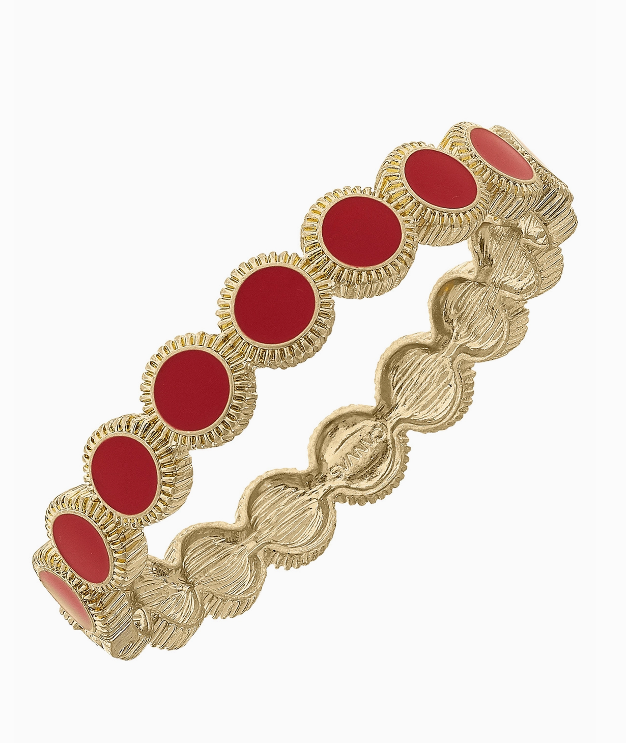 Bianca Disc Bangle Red