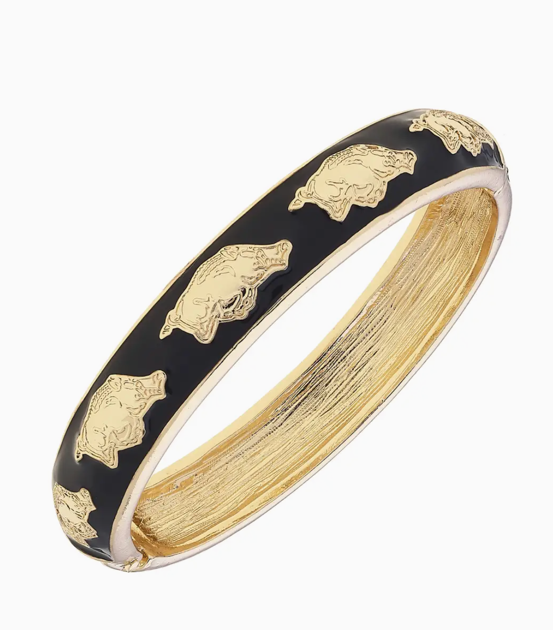 Razorbacks Logo Hinge Bangle Black