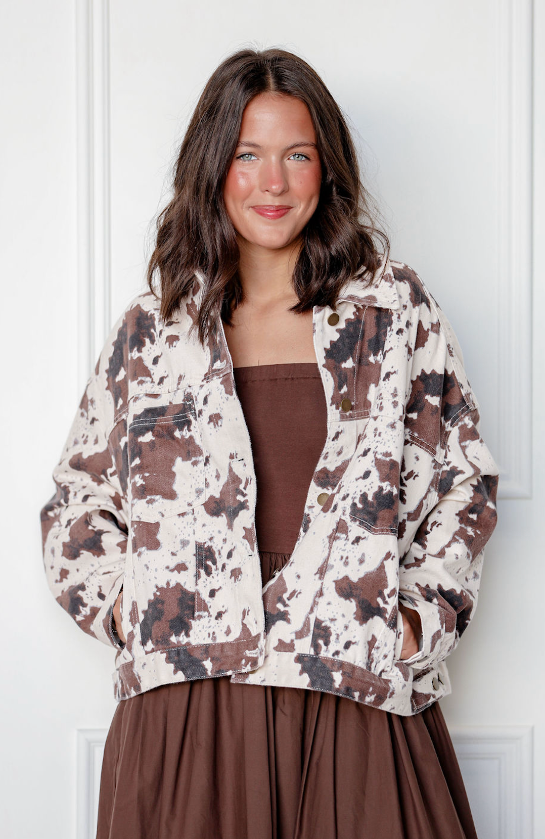 Multi Cow Print Jacket