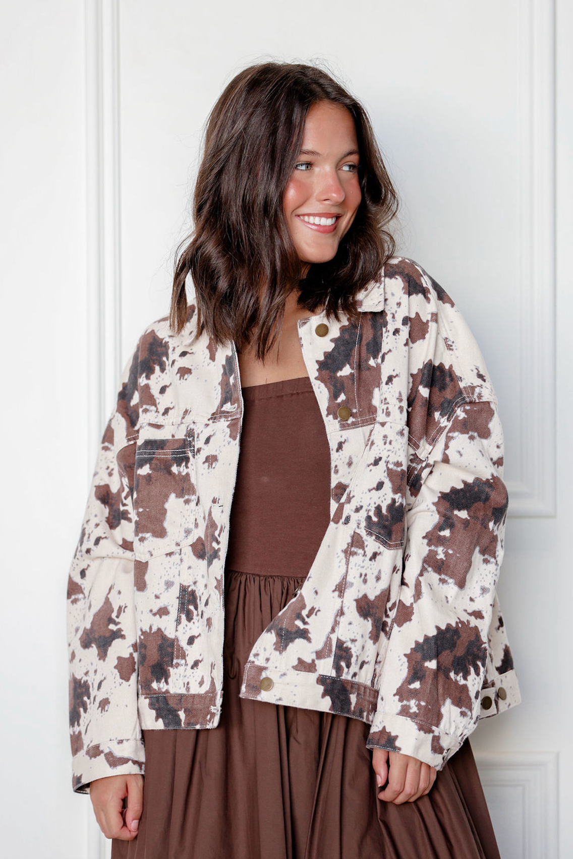 Multi Cow Print Jacket