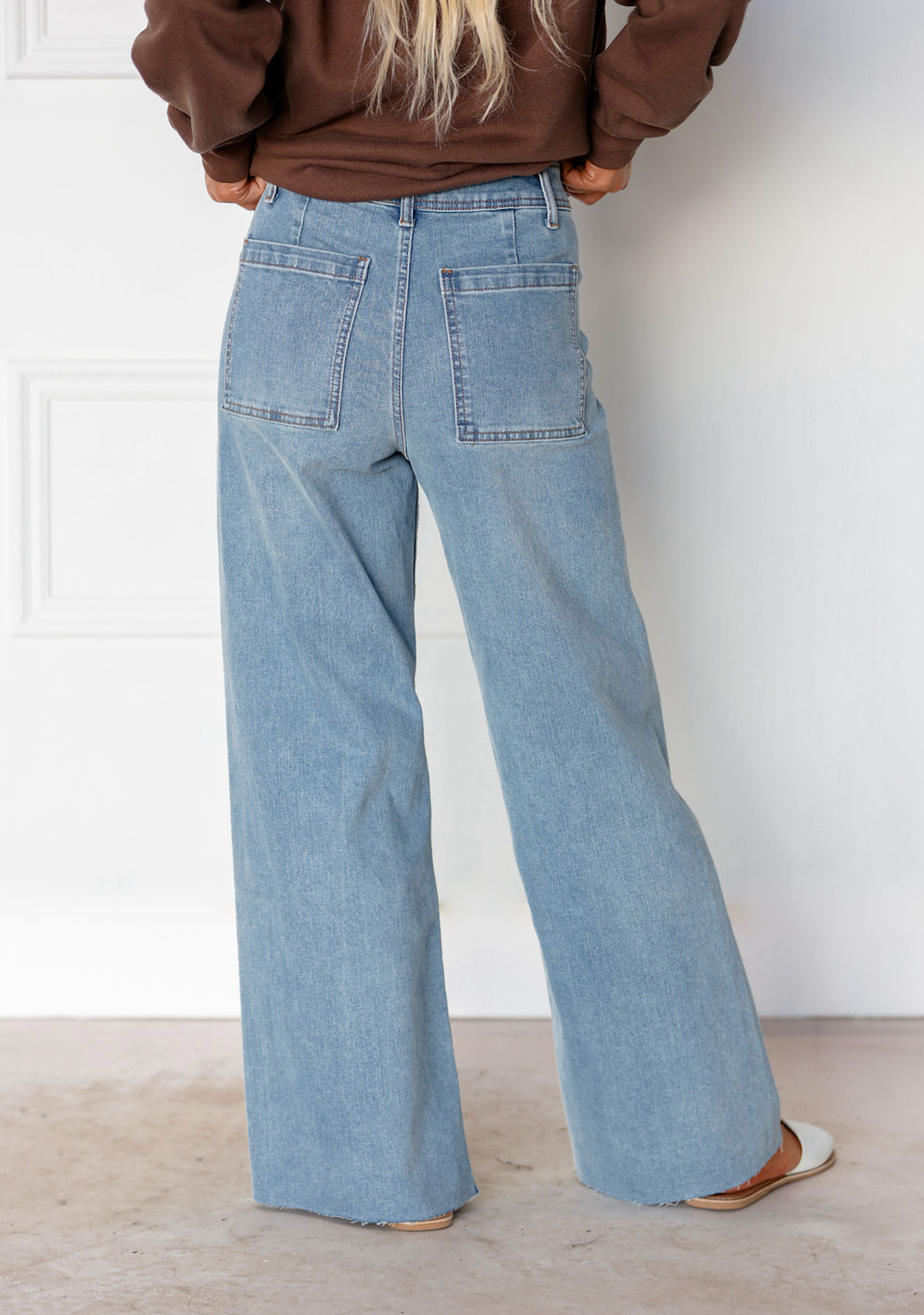 Straight Leg Denim Pants