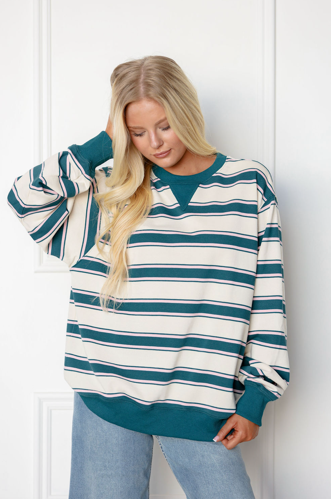 Retro Stripe Crewneck