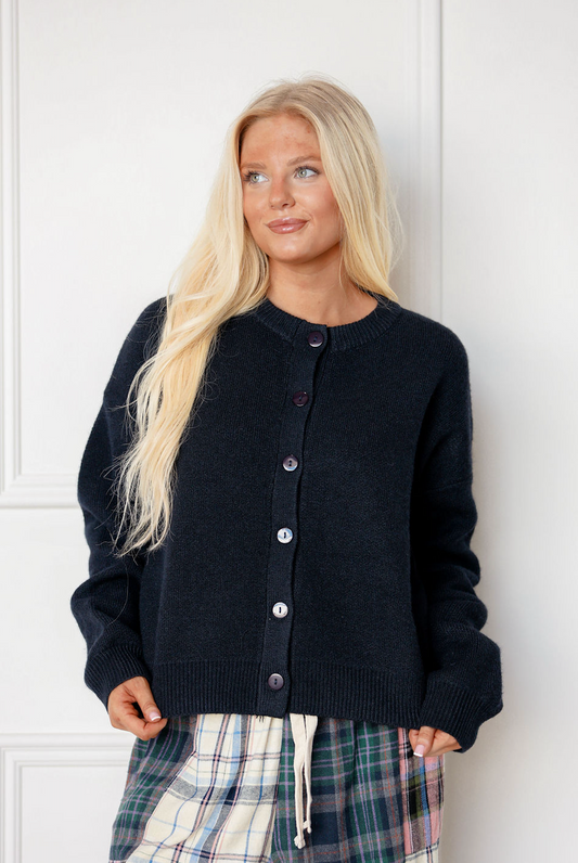 Rory Button Down Cardigan Navy