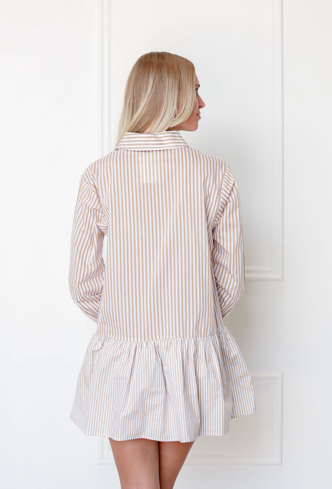 Averi Stripe Shirt Dress