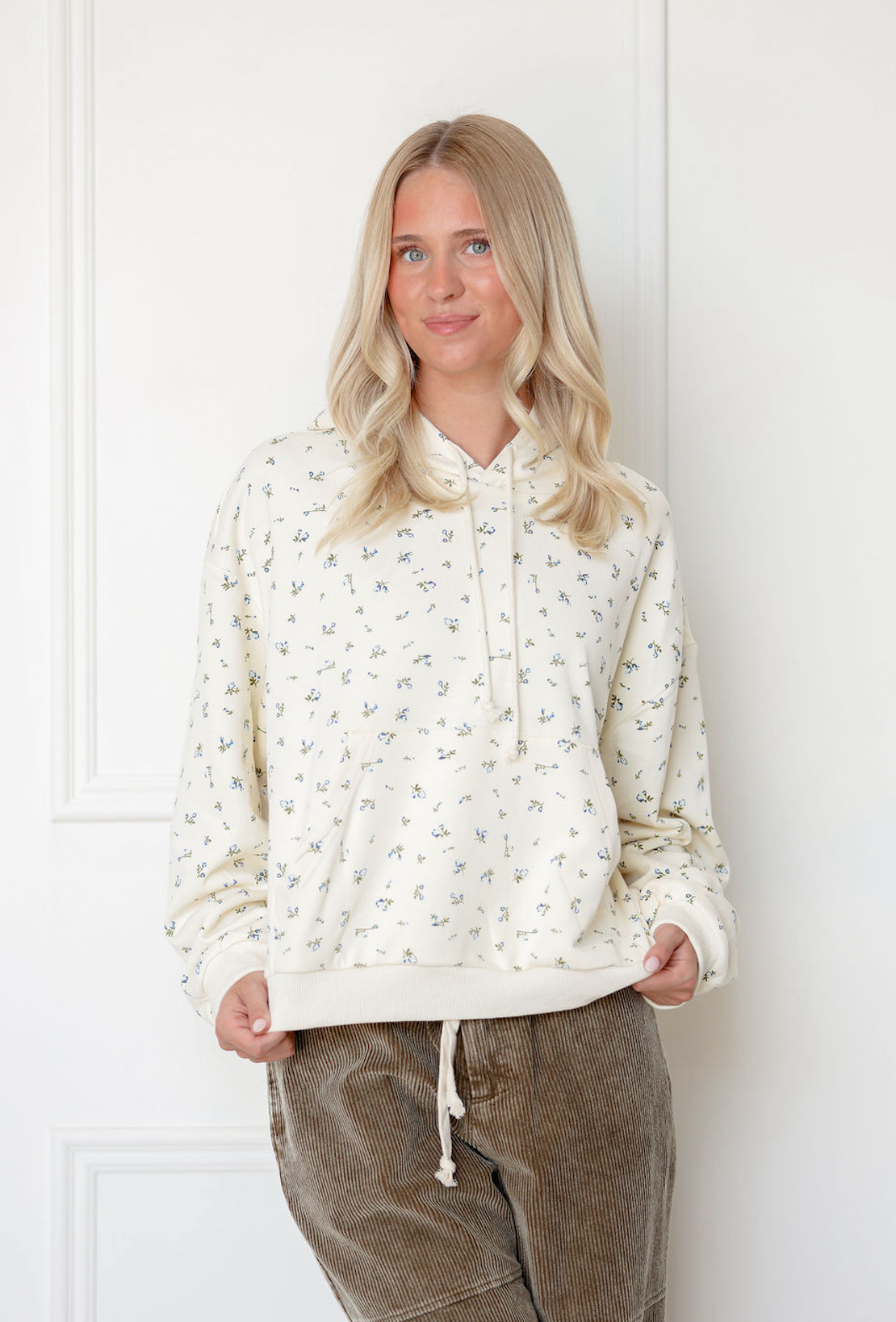 Floral French Terry Hoodie