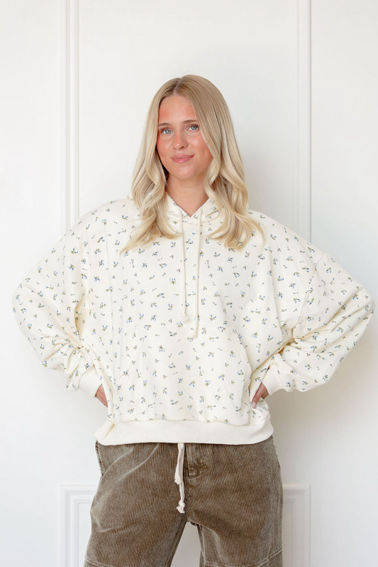 Floral French Terry Hoodie