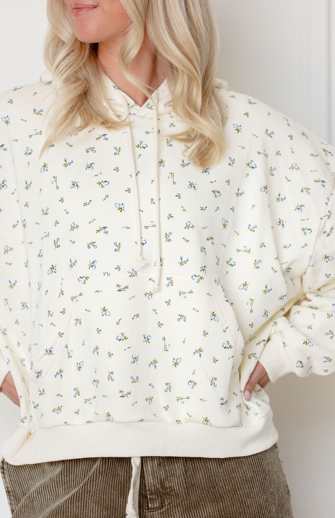 Floral French Terry Hoodie