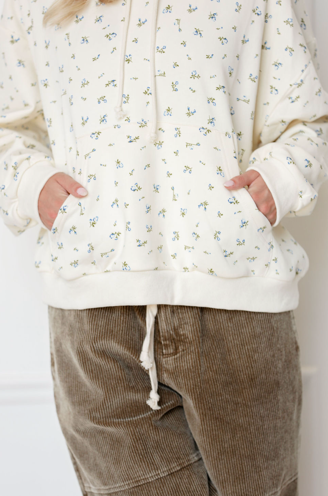 Floral French Terry Hoodie