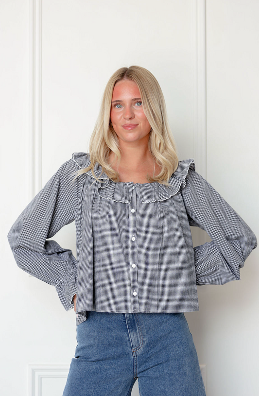 Suzy Gingham Collared Blouse