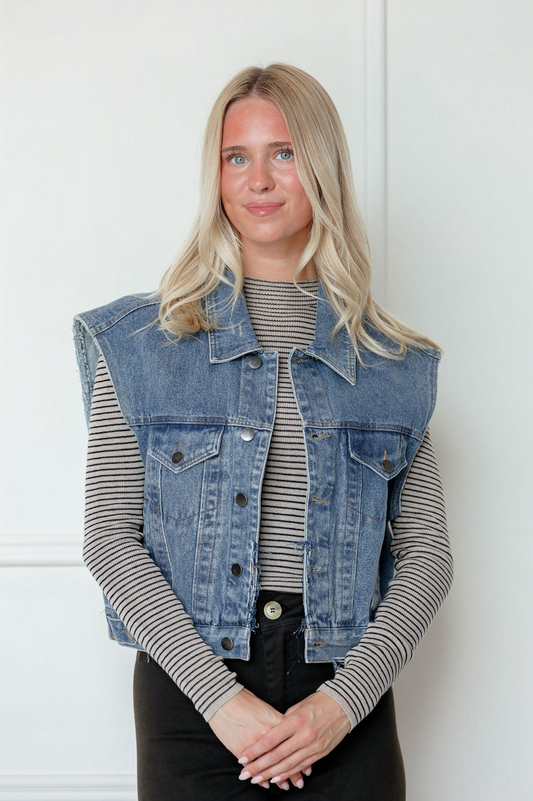 Sam Buttons Denim Vest