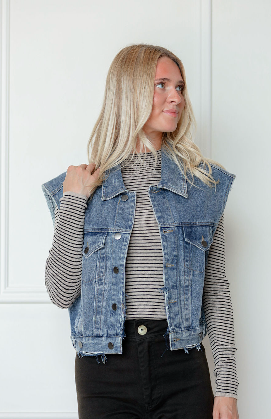 Sam Buttons Denim Vest