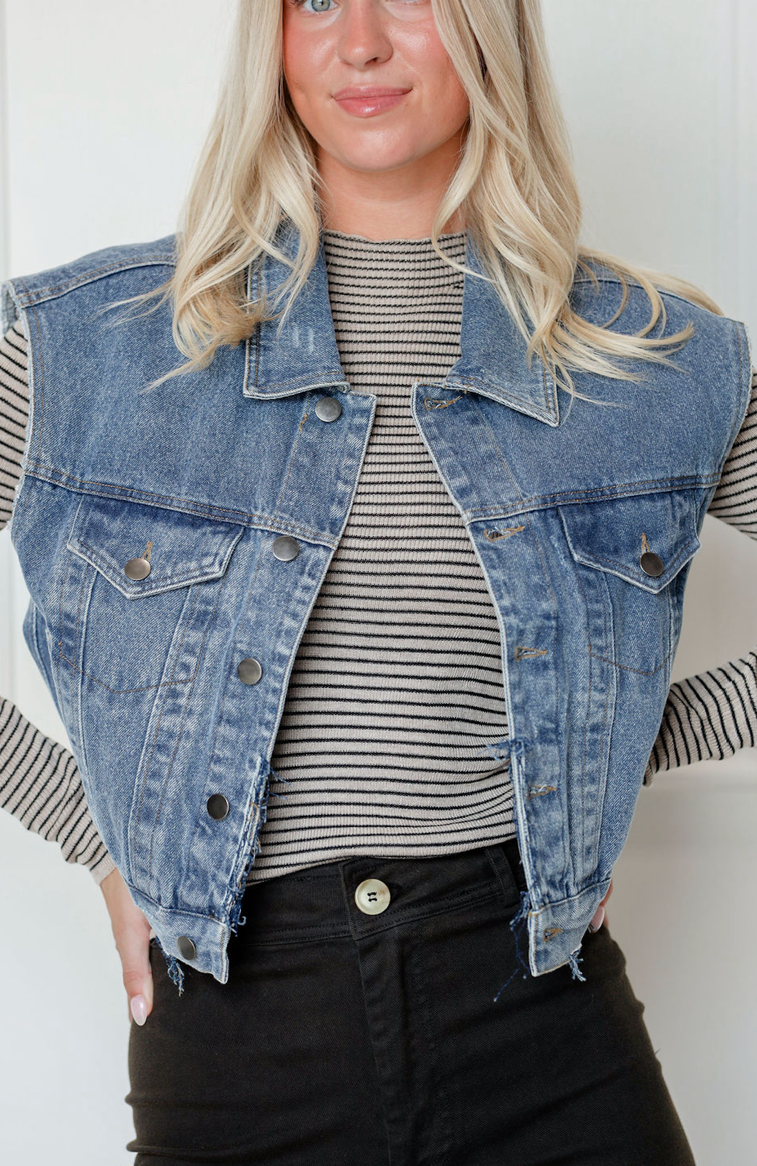 Sam Buttons Denim Vest