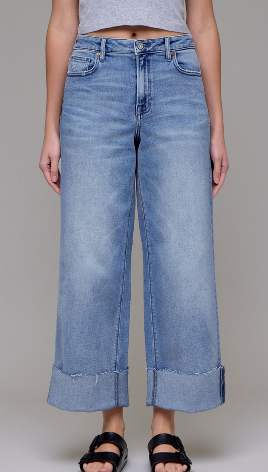 Nori Wide Leg Cuff Jeans