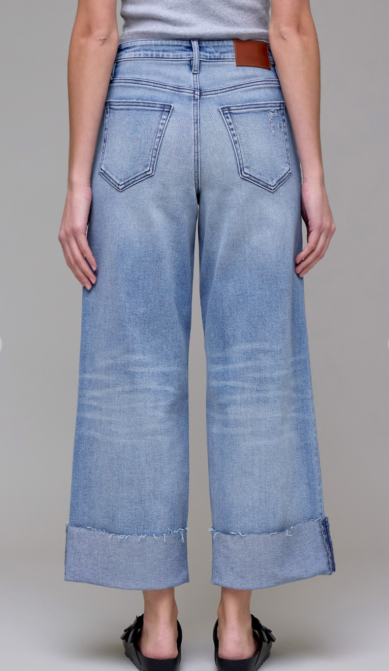 Nori Wide Leg Cuff Jeans