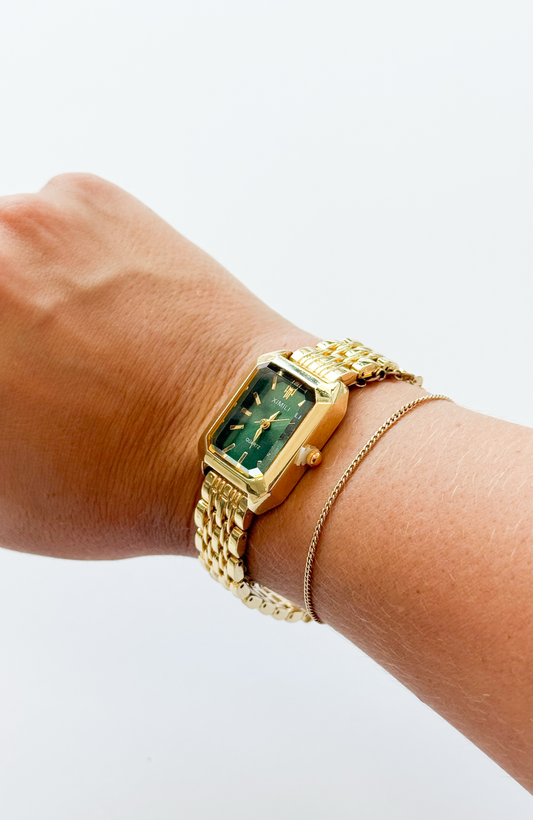 Time is Precious Watch Gold/Green