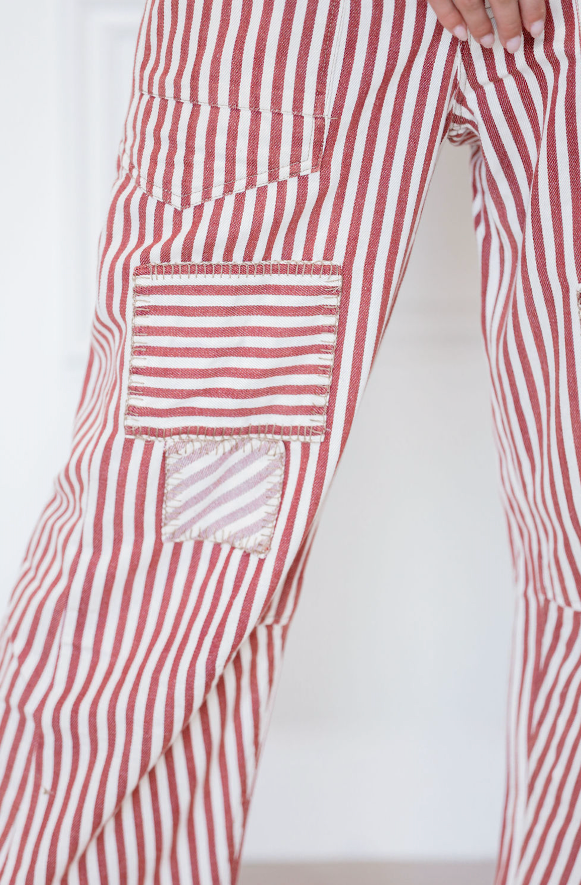 Raspberry Drawstring Barrel Pants
