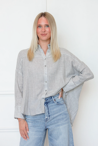 Side Ribbon Grid Shirt - Clothe Boutique