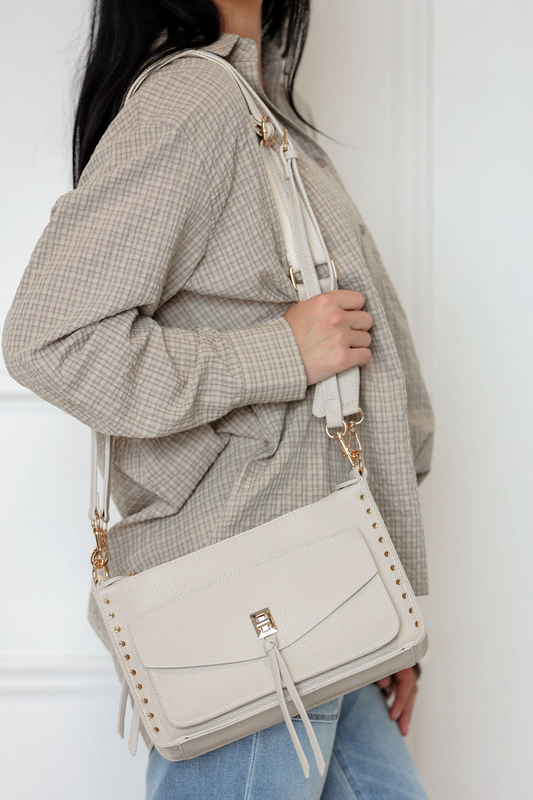 Adelle Studded Purse Ivory