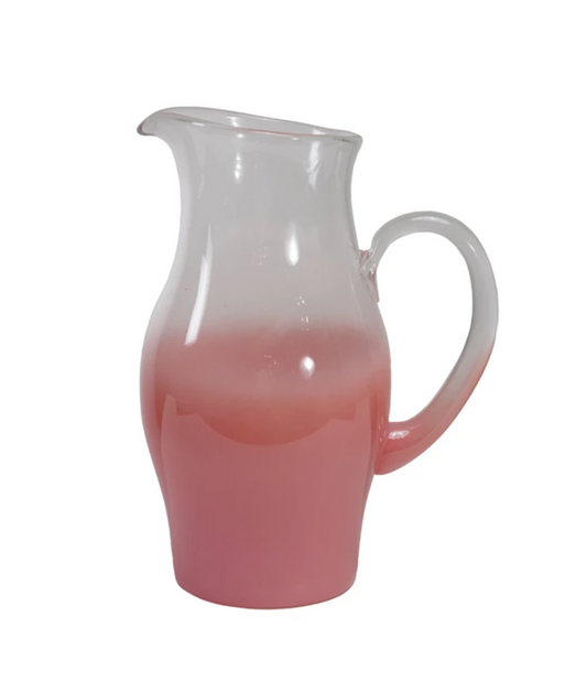 Peach Ombre Glass Pitcher