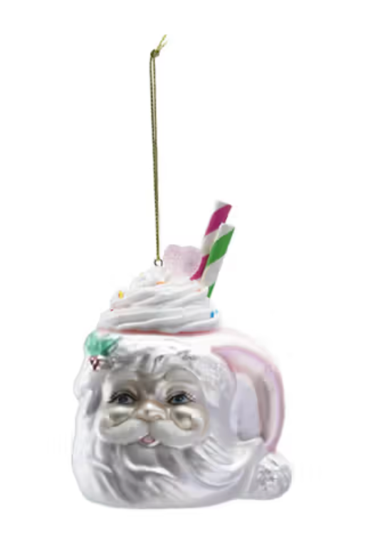 Santa Whip Cream Mug Ornament