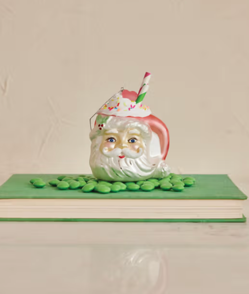 Santa Whip Cream Mug Ornament