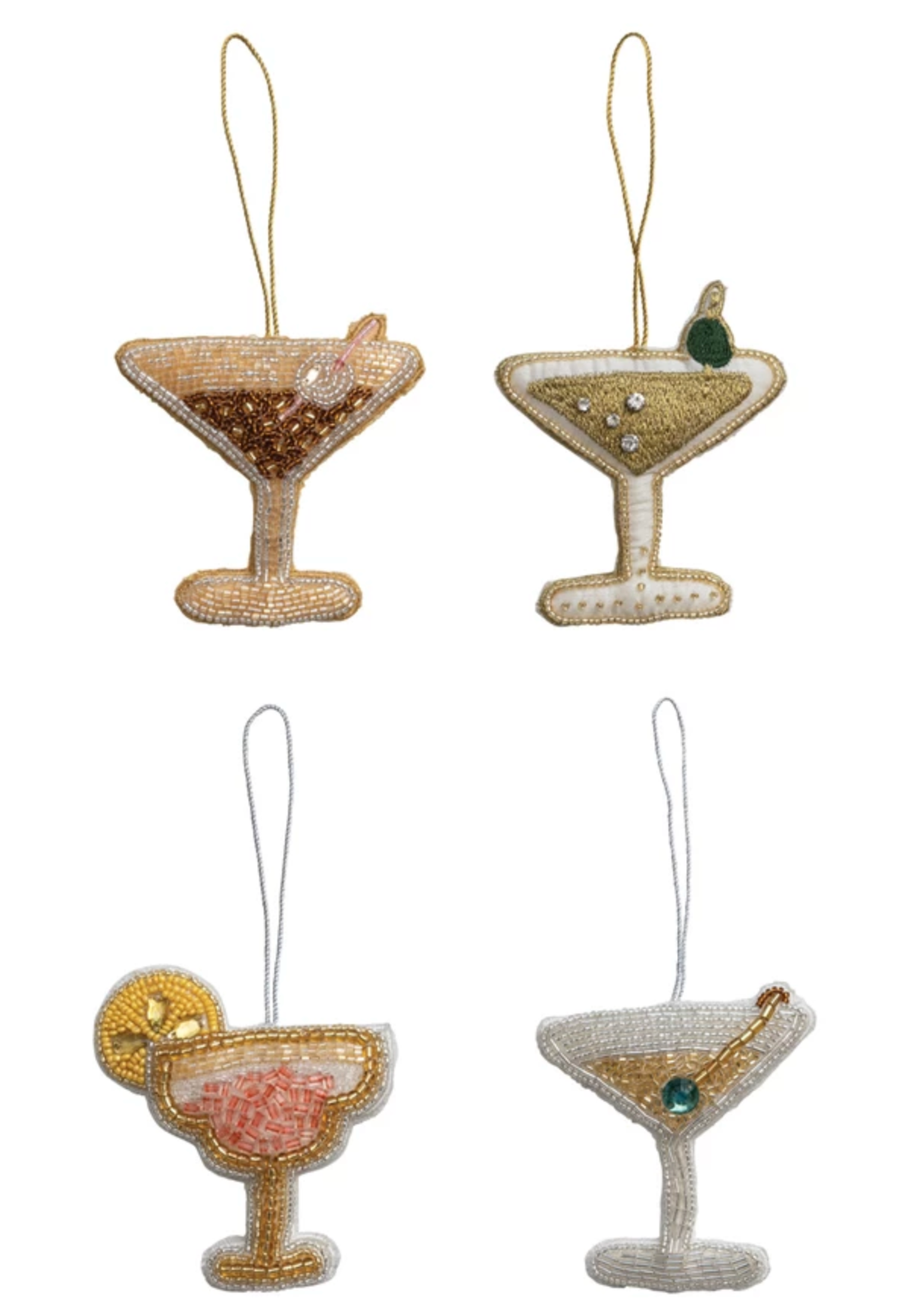 Beaded Cocktail Ornament