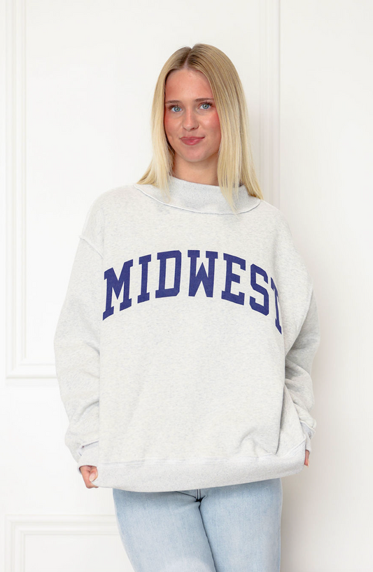 Reversible Midwest Mock Neck Sweatshirt