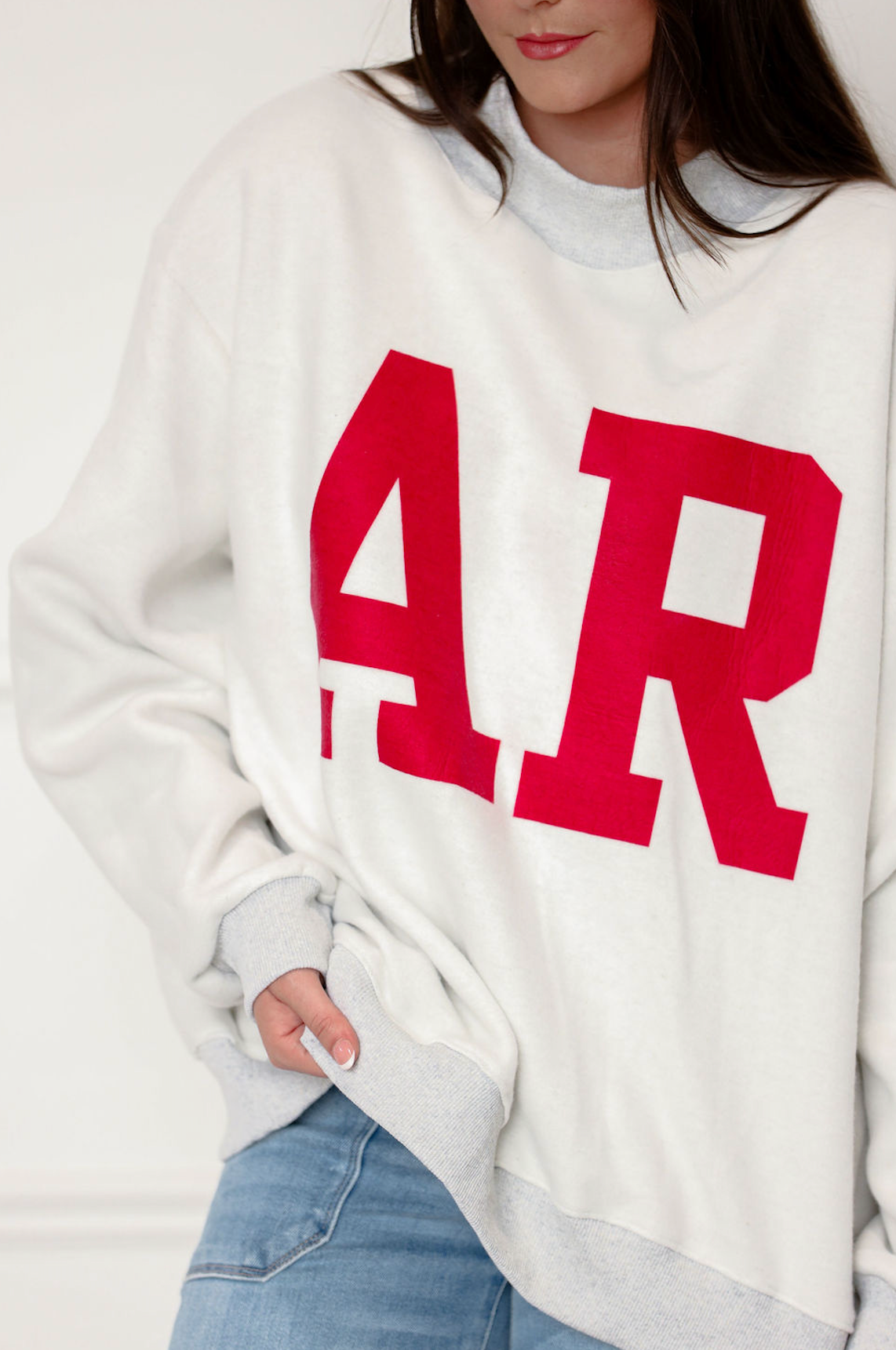 Reversible Arkansas/AR Mock Neck Sweatshirt
