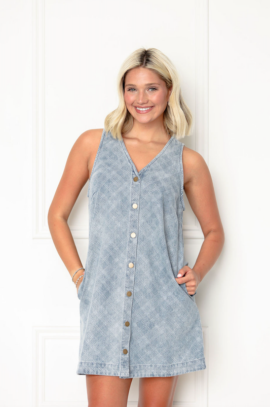 Abi Denim Button Front Dress