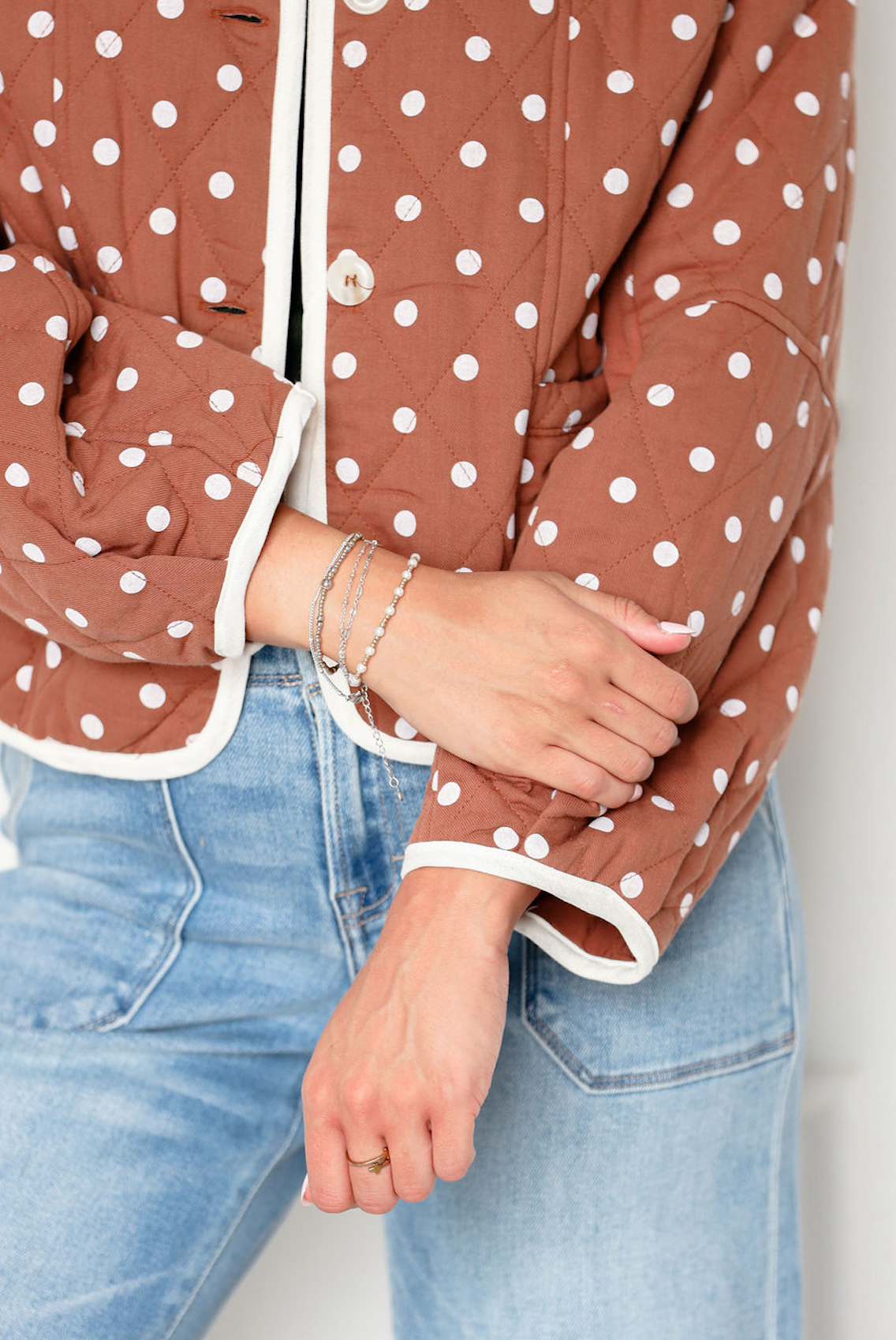 Dex Polka Dot Quilted Jacket