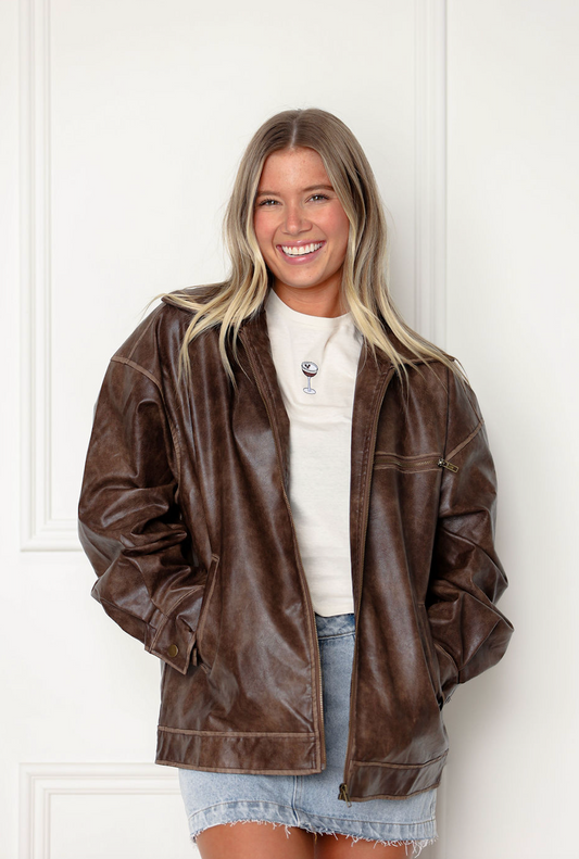 Caleb Brown Vegan Leather Jacket