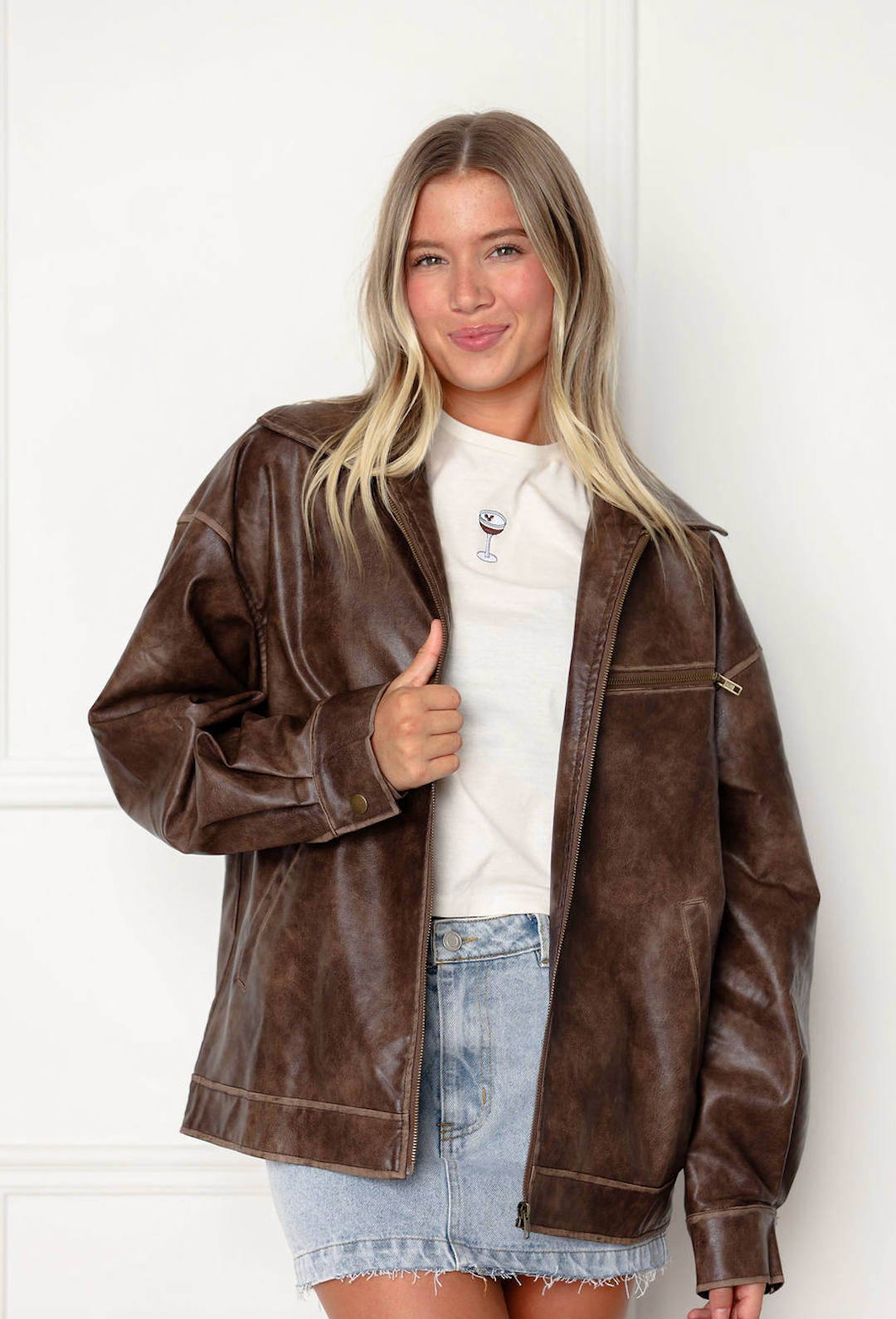 Caleb Brown Vegan Leather Jacket