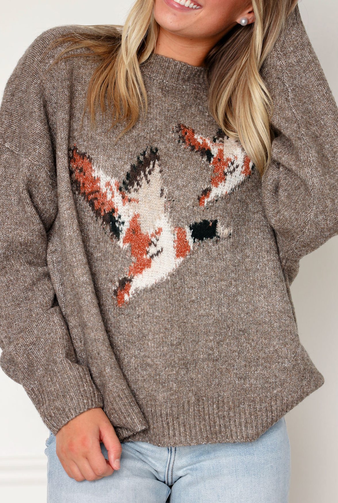 Flying Ducks Sweater Mocha