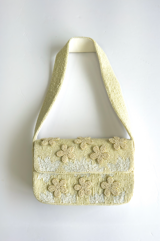 Tonal Floral Shoulder Bag