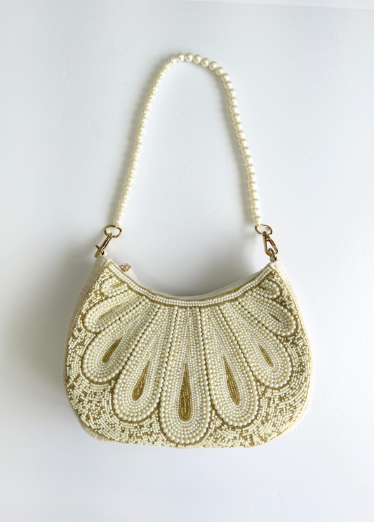 Two Tone Pearl Purse