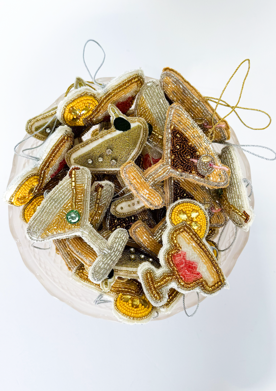 Beaded Cocktail Ornament