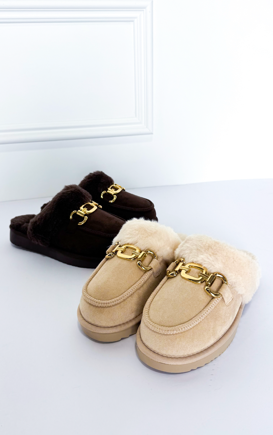 Matisse Davos Sherpa Mules Natural