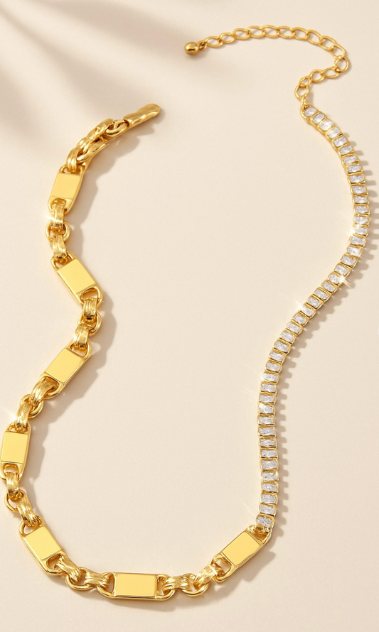CZ Duet Necklace